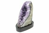 Amethyst Cluster With Wood Base - Uruguay #249750-1